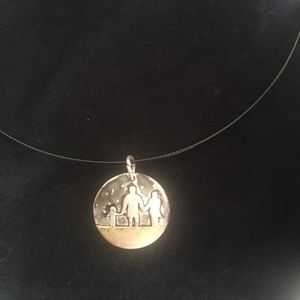 Family Silhouette Pendant Necklace